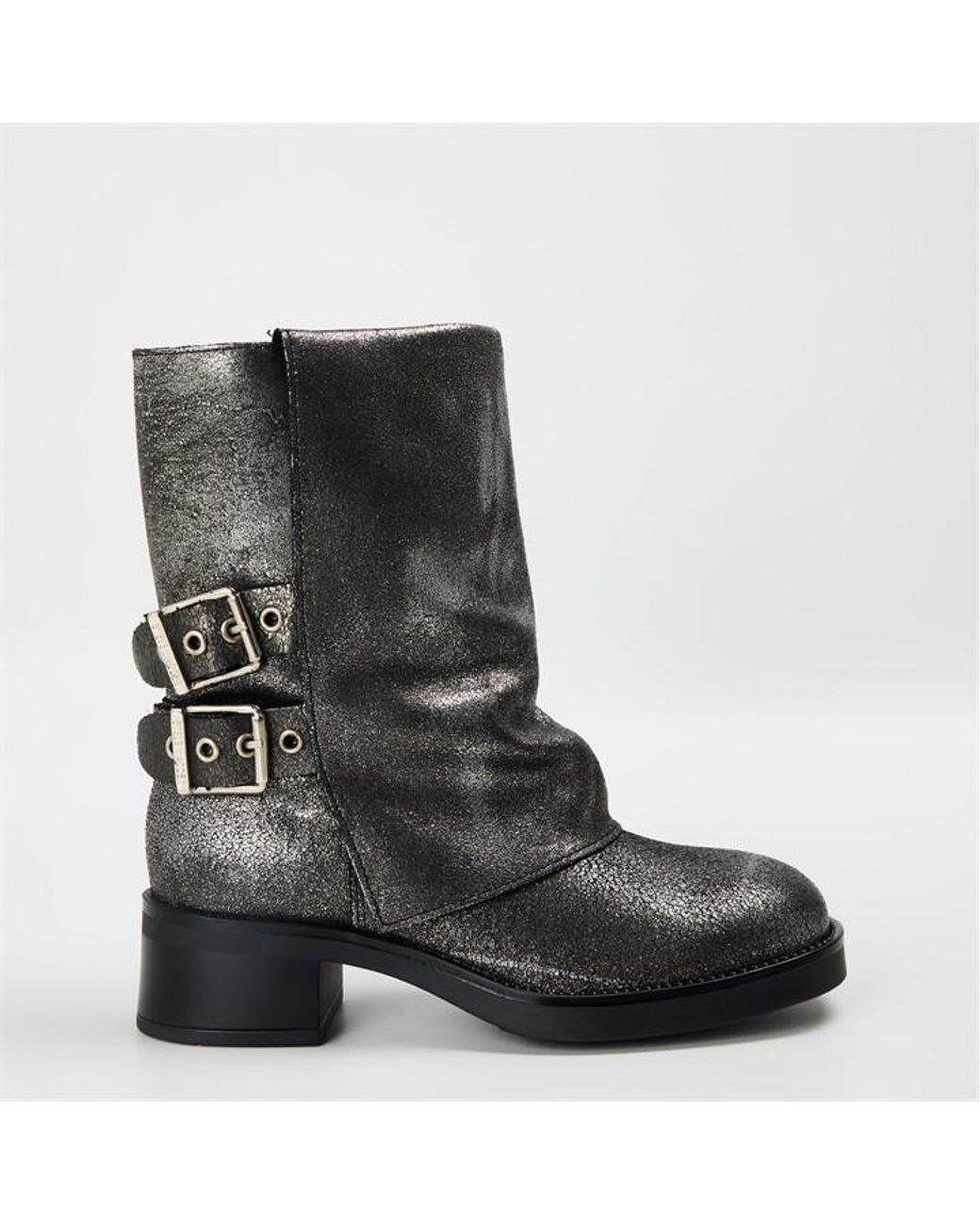 Steve Madden Black Bonfire Ankle Heeled Boots