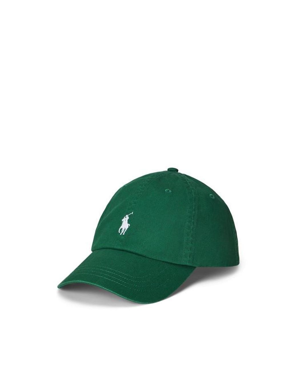 Polo Ralph Lauren Green Cotton Chino Adjustable Baseball Cap
