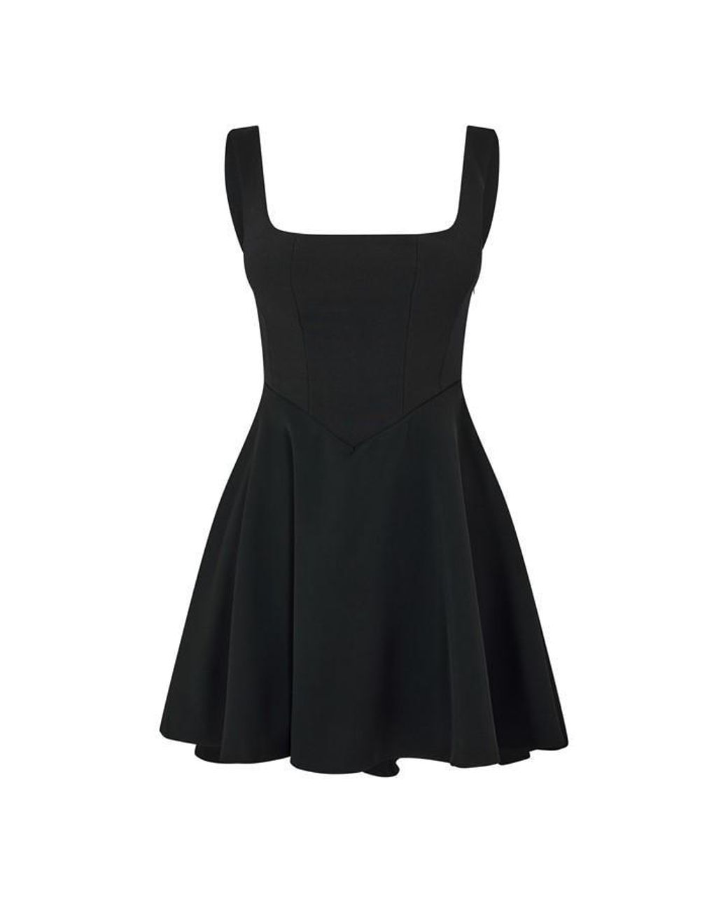 Odd Muse Black Square Neck Mini Dress