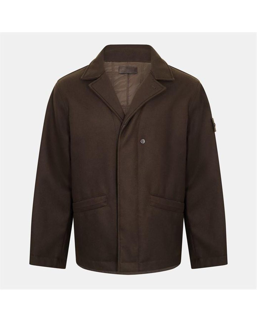 Stone Island Ghost Brown Ghost Wool Blazer for men