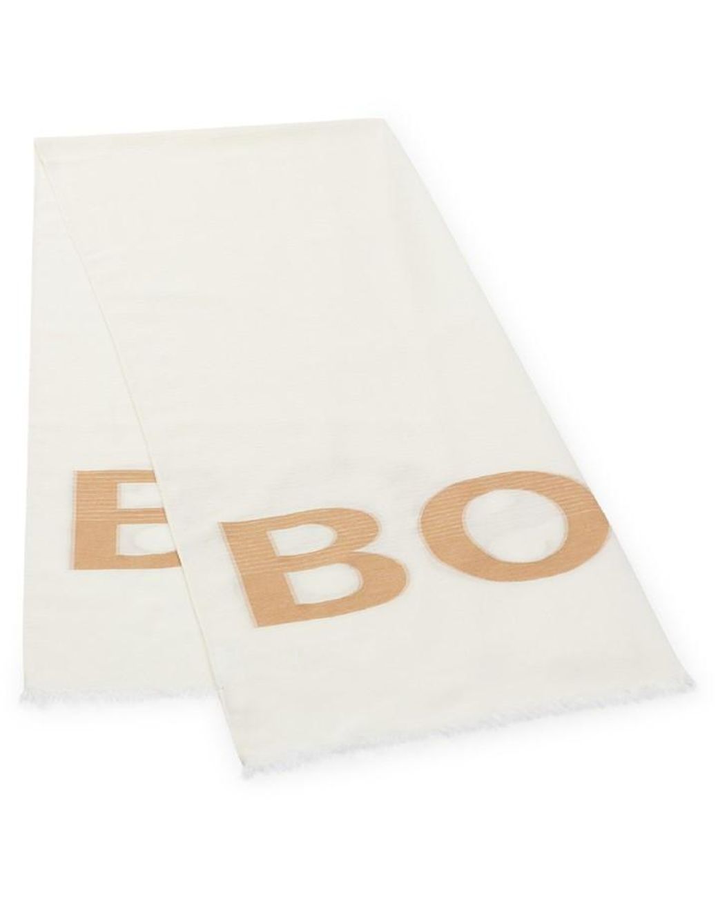 Boss White Latura Midweight Scarf