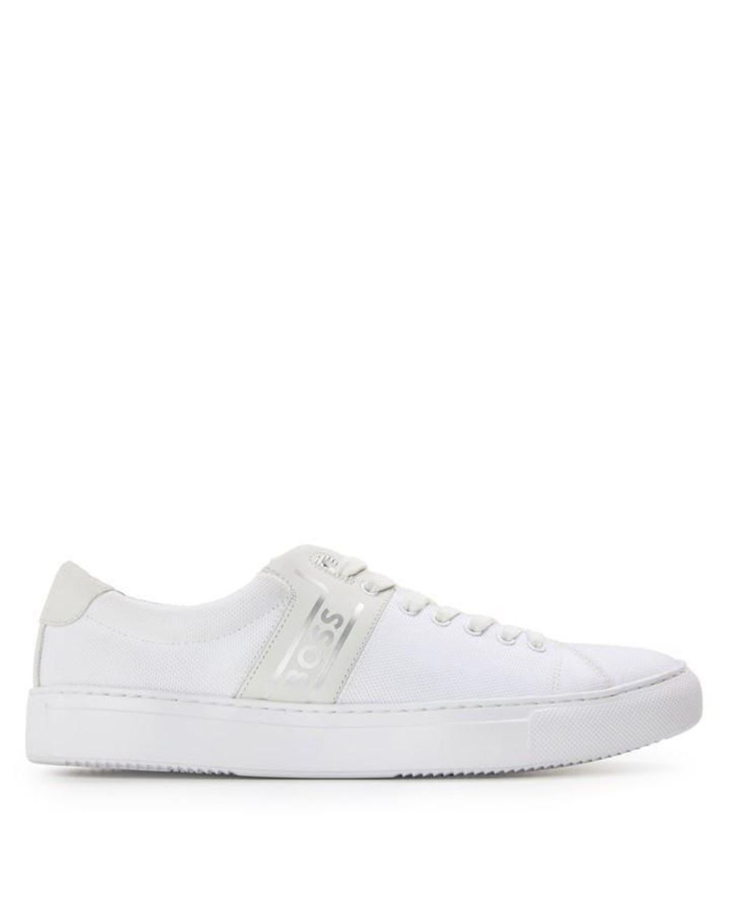 Boss White Enlight Tenn Classic Low-Top Trainers for men
