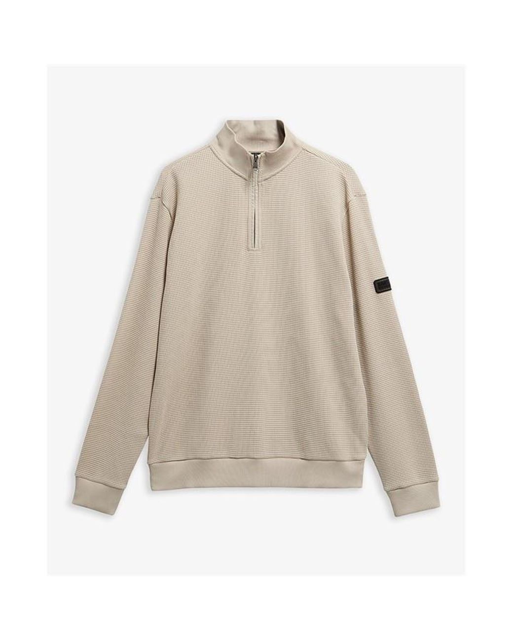Barbour Natural Quarter Zip Fleece for men