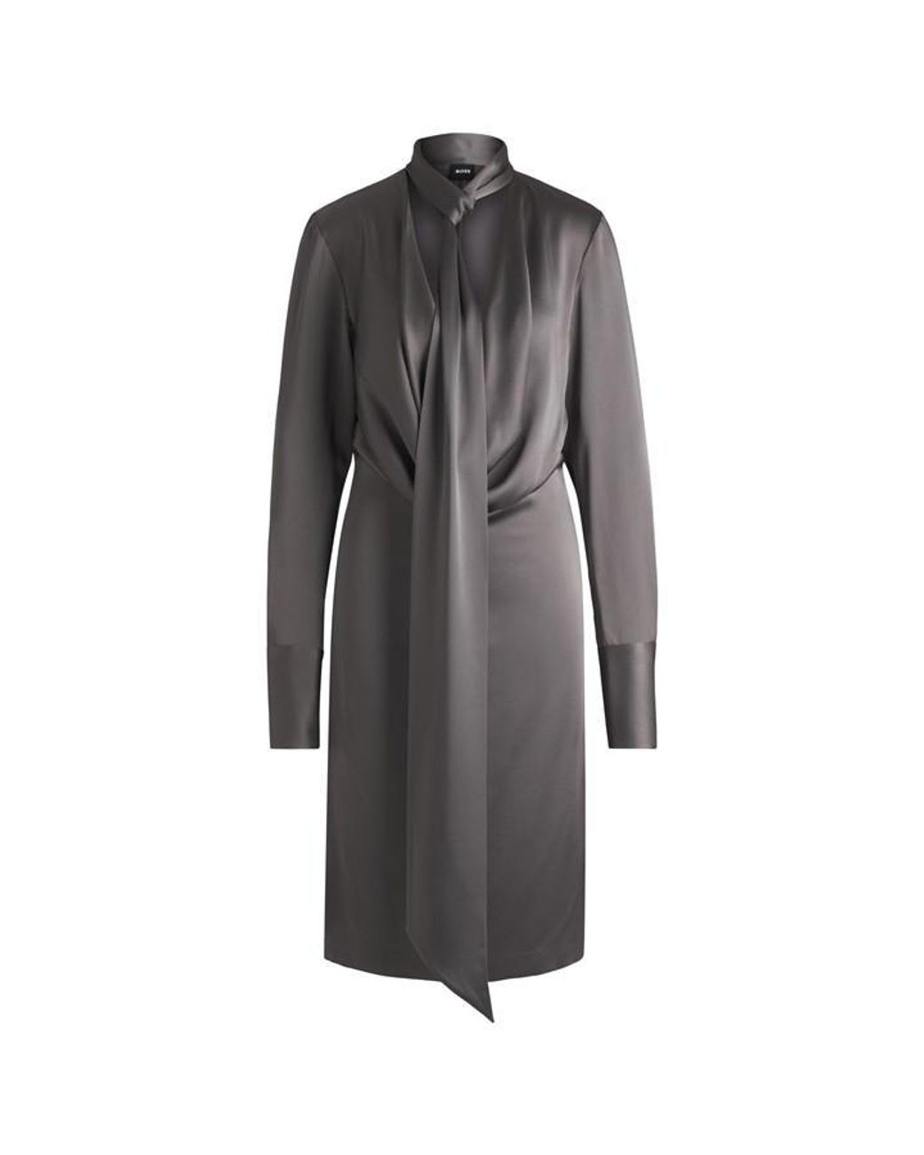 Boss Gray Bascarva Relaxed Fit T-Shirt Dress