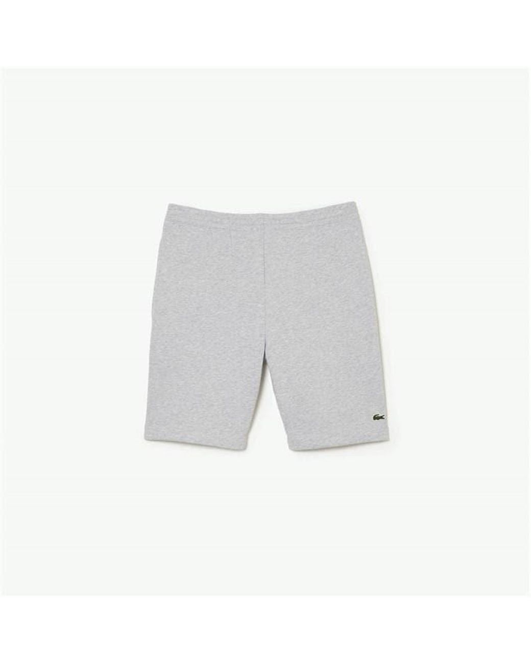 Lacoste White Basic Fleece Shorts for men