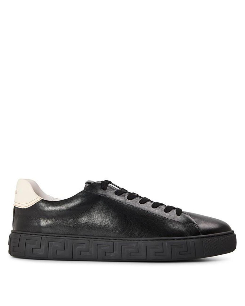 Versace Black Solid Color Low Sneaker for men