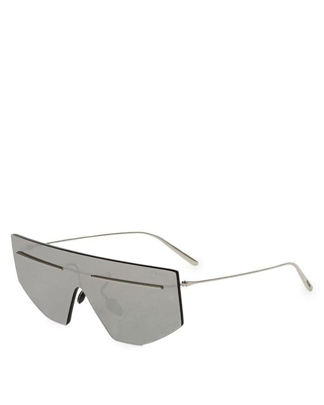 Prada Gray D-Frame Sunglasses for men