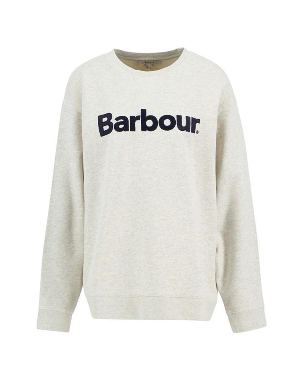 Barbour White Hartland Sweatshirt