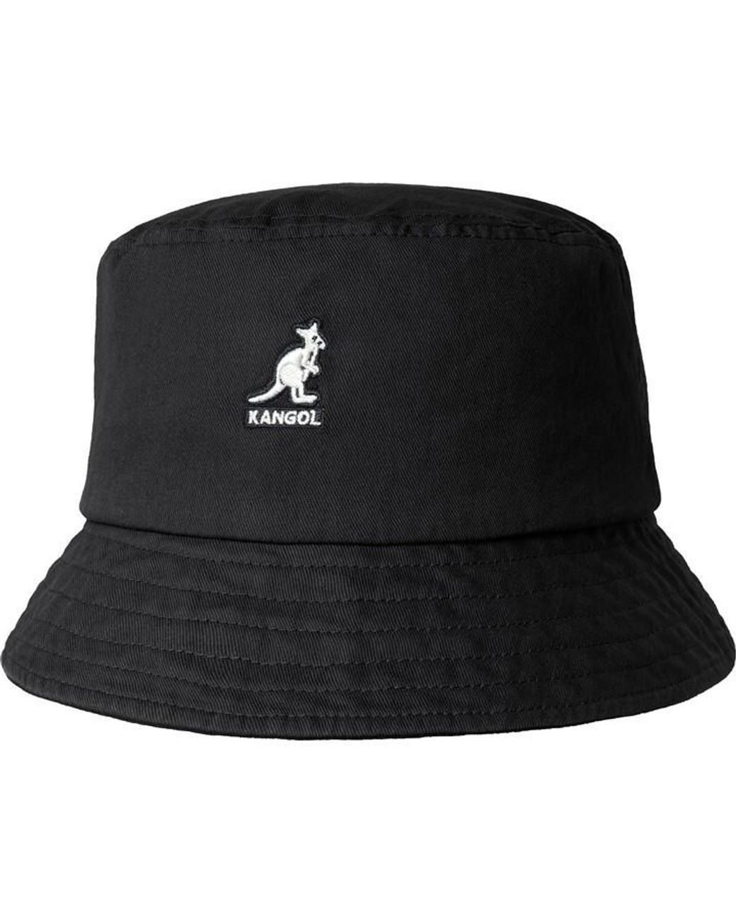 Kangol Black Adults Washed Bucket Hats