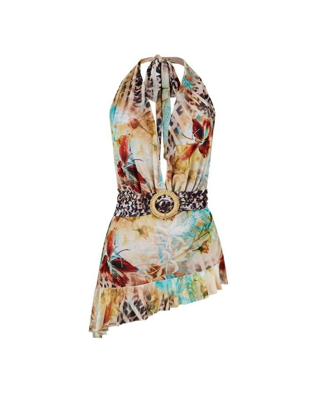 slim fit dress slacks Love The Leopard Halter Bodycon Mini Dress