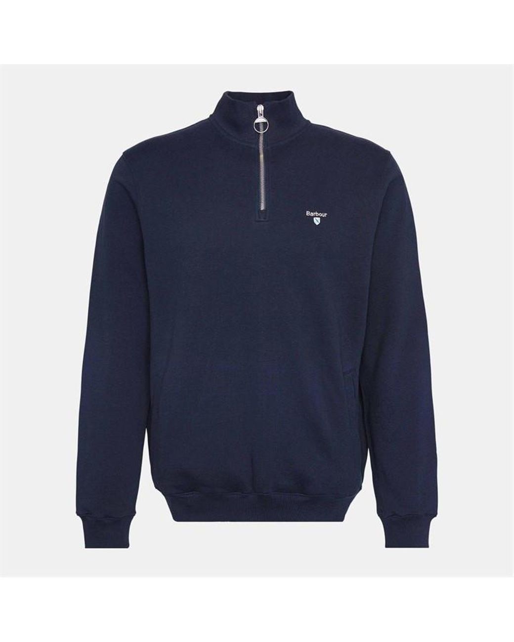 Barbour Blue Beckhill Half-Zip Sweatshirt for men