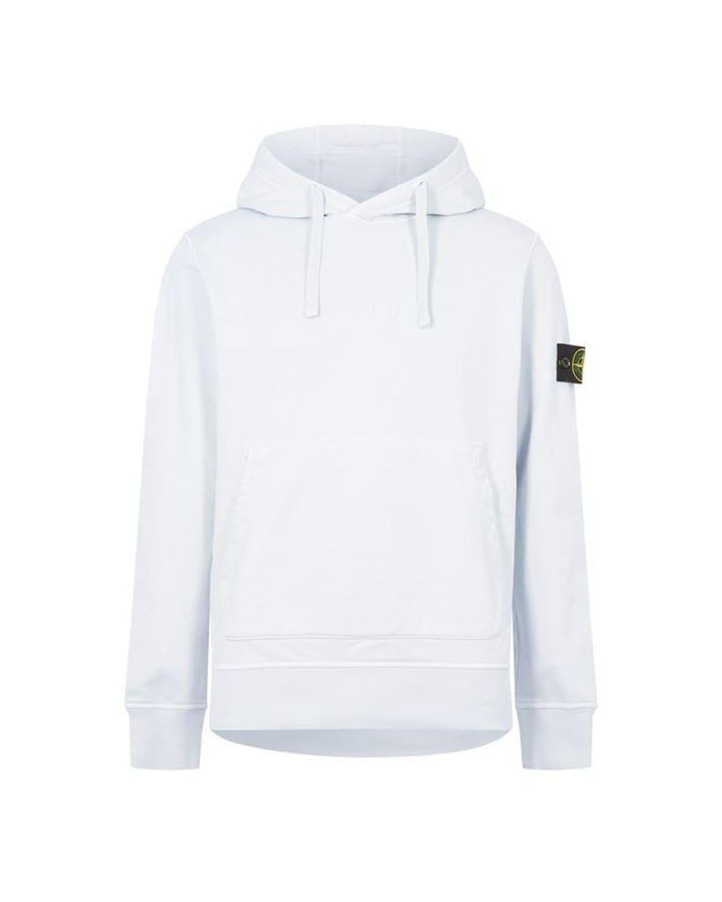 Stone Island White Overhead Hoodie for men