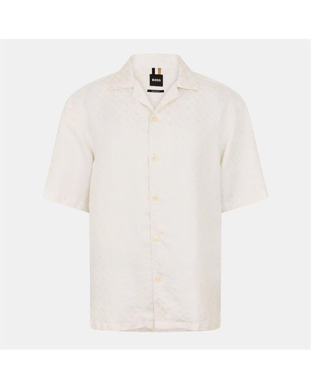 Boss White C-Lars Short Sleeve Shirt for men