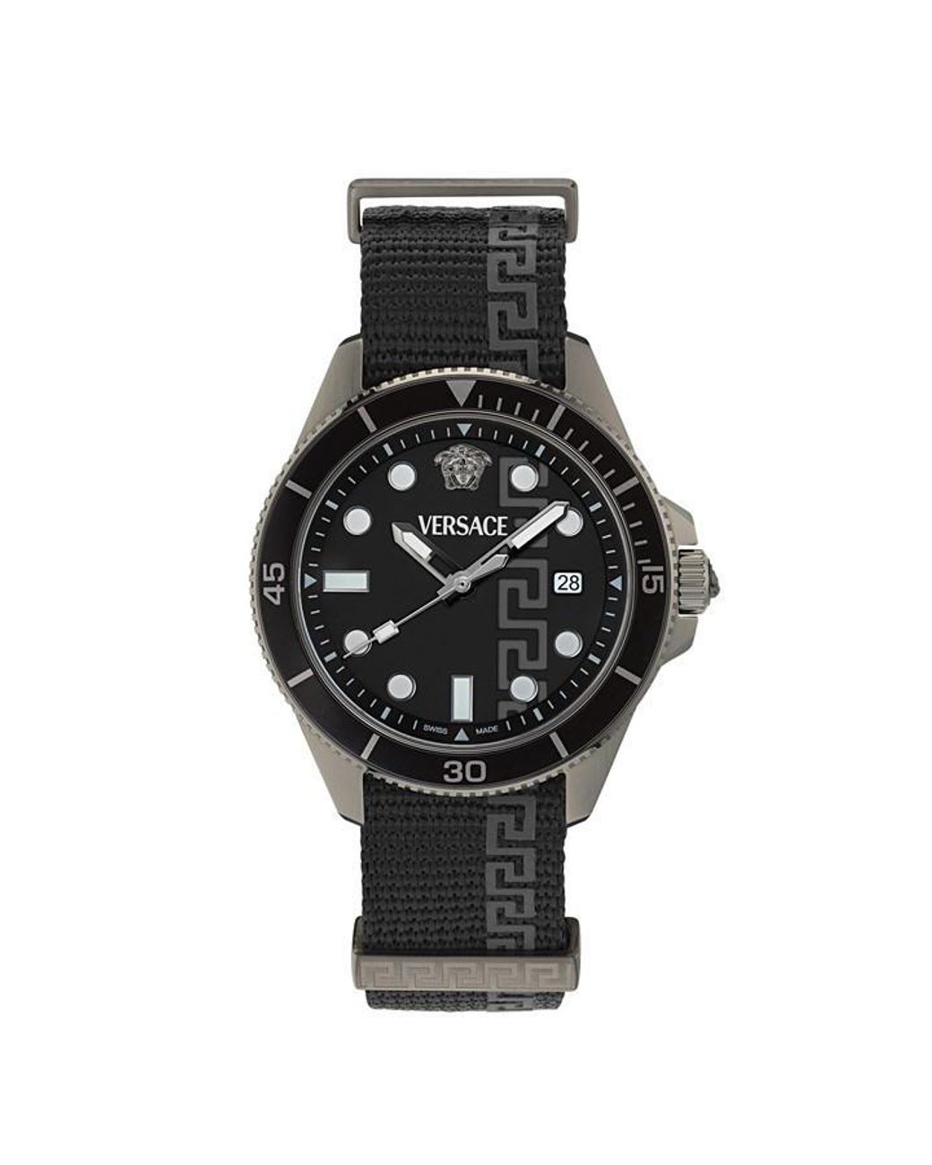 Versace Black Greca Force Analogue Quartz Watch for men