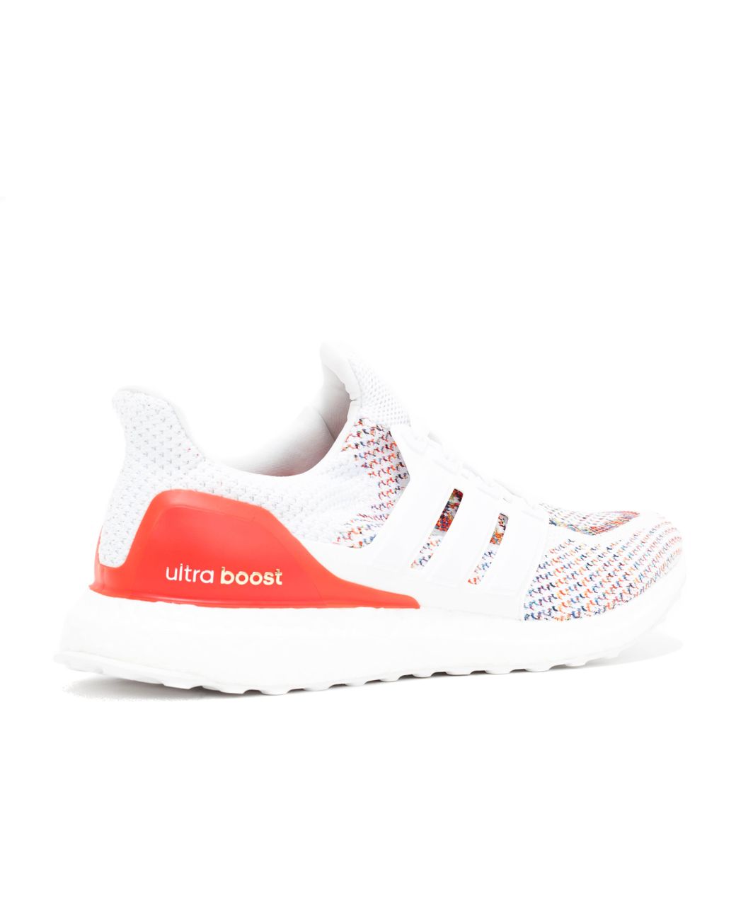 white and multicolor ultra boost