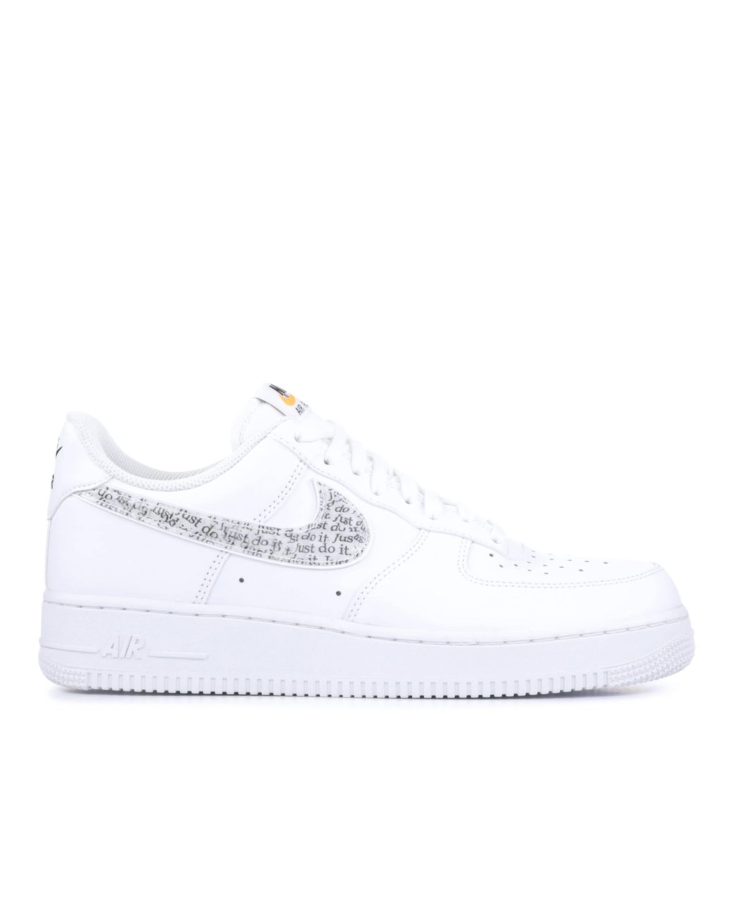 just do it white air force ones