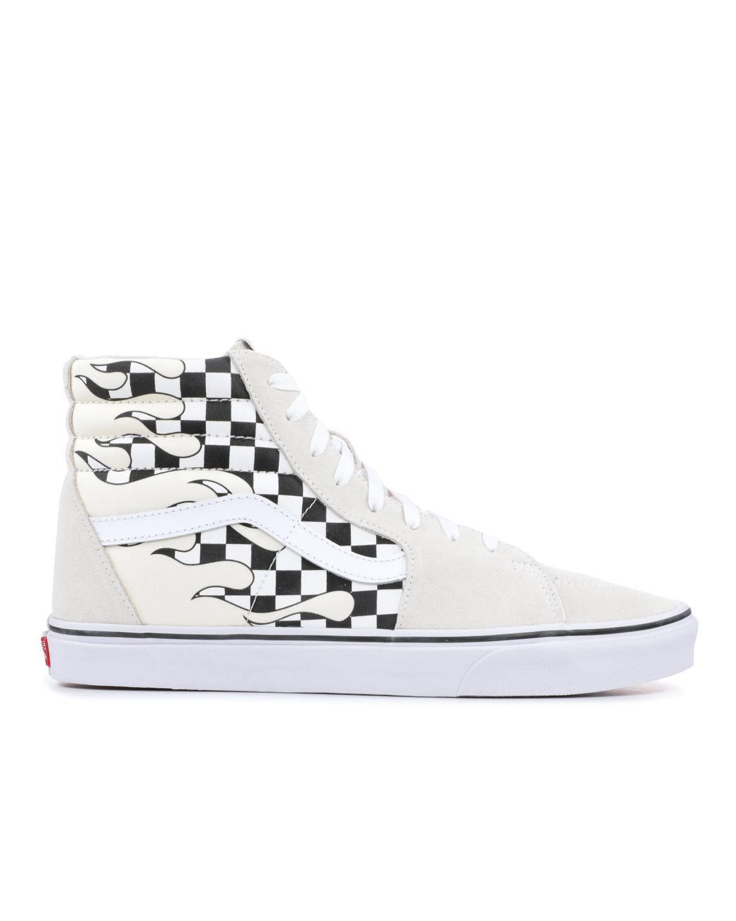 vans sk8 hi checkerboard flame