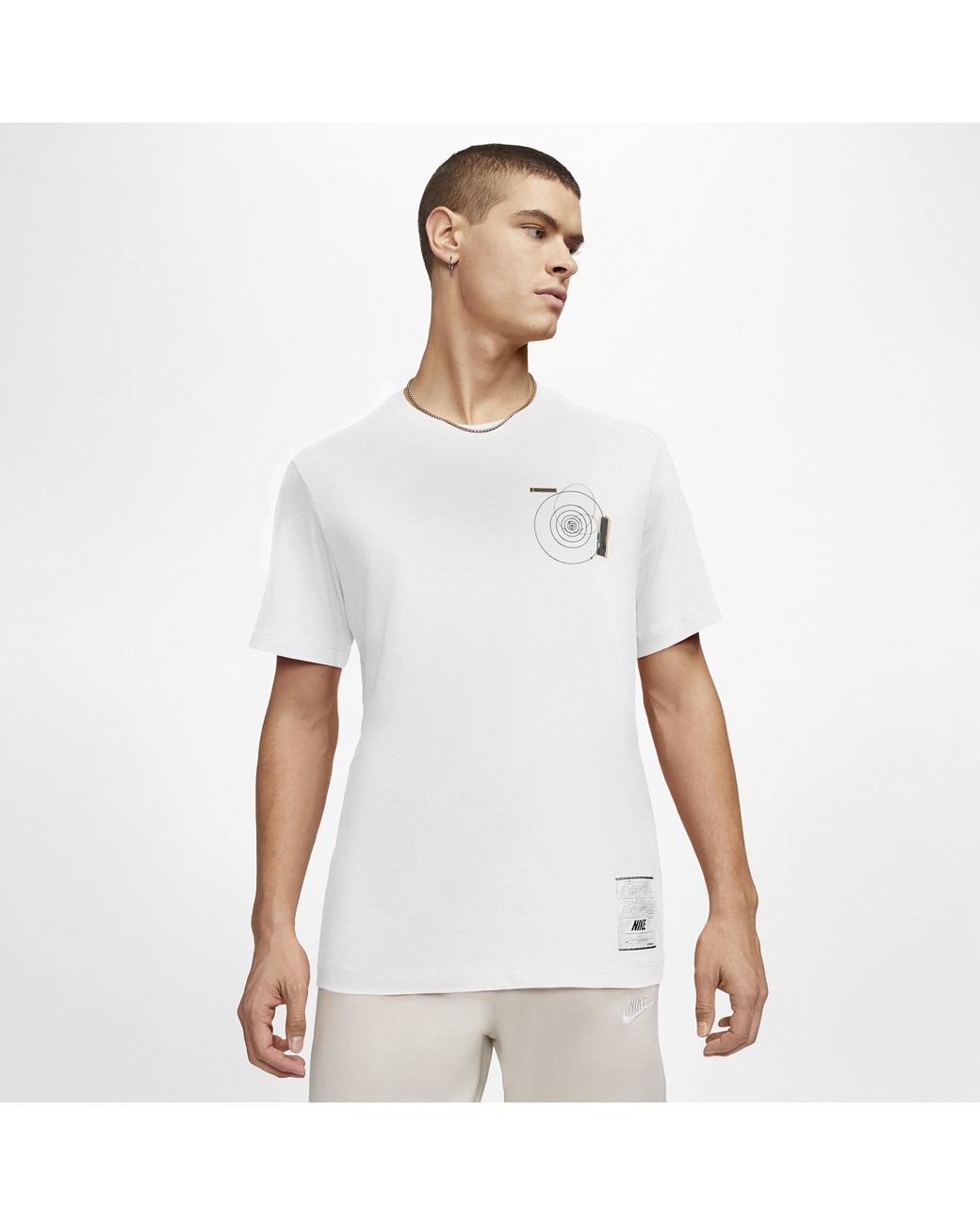 Nike Cotton Sn. 2020 T-shirt in White/Black (White) for Men - Lyst
