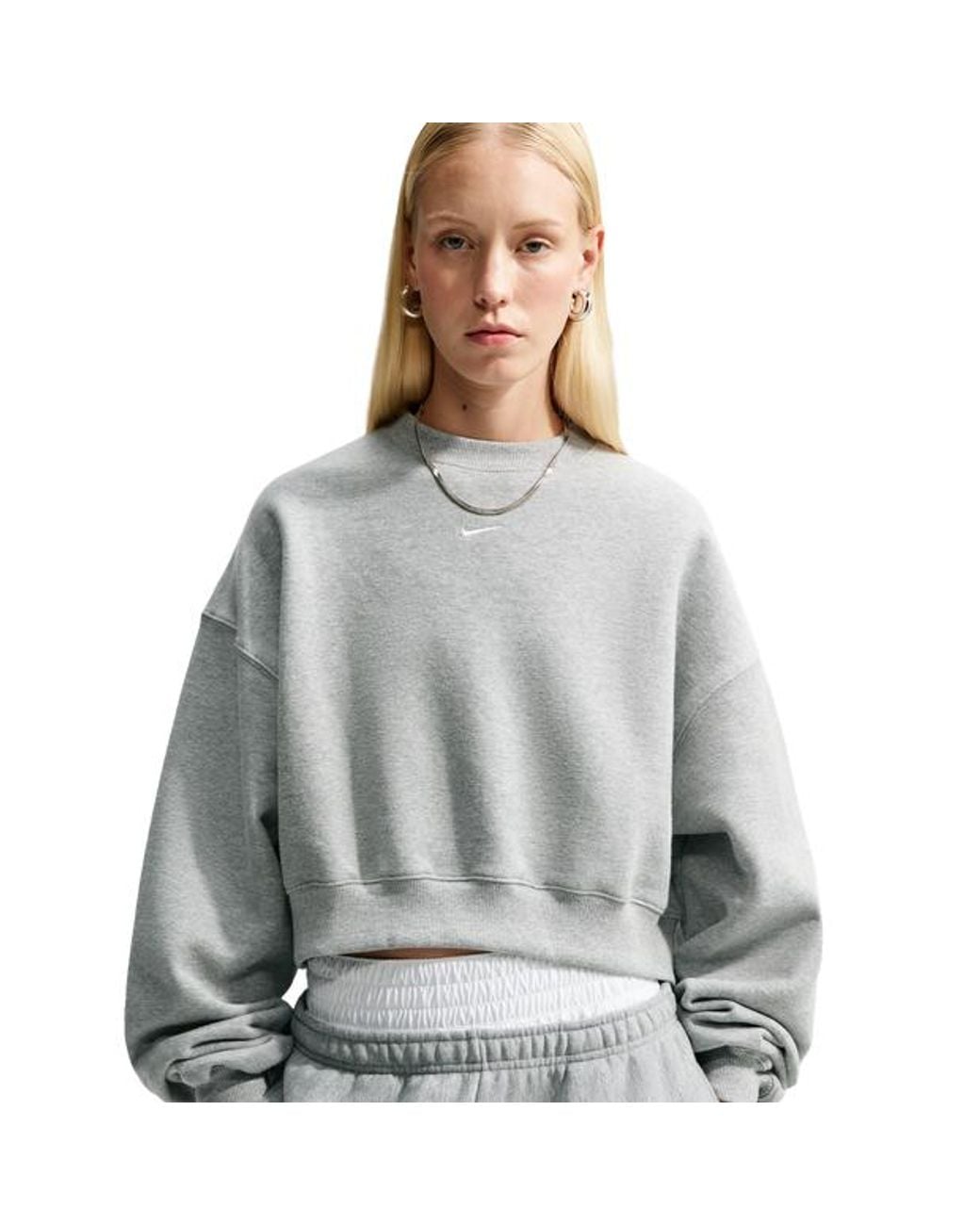 Nike Gray Fleece Sweatshirts
