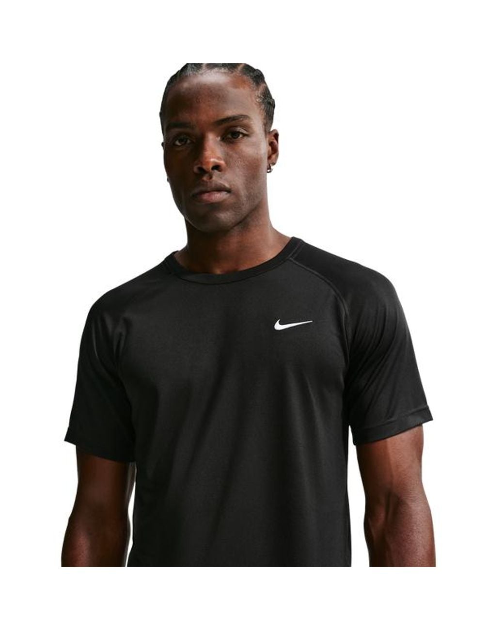 Nike Black Flex Dri-Fit Short-Sleeve Training Top Track Tops for men