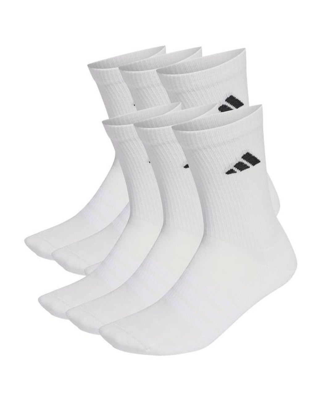 Adidas White Cushioned Sportswear Crew Socks 6 Pairs