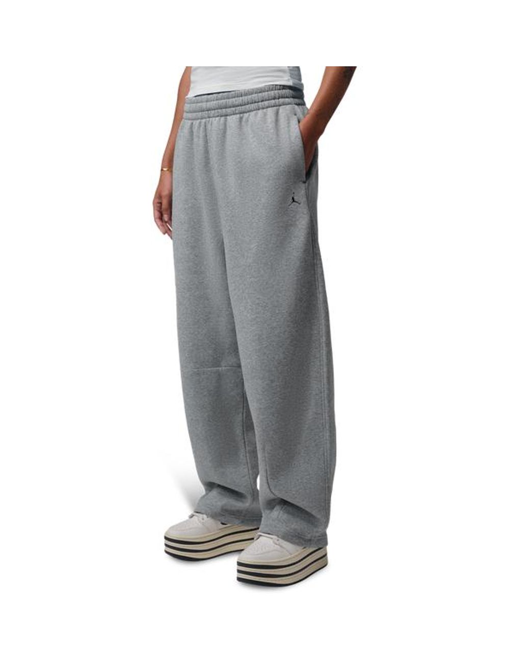 Nike Gray Brooklyn Wide-Leg Trousers Pants