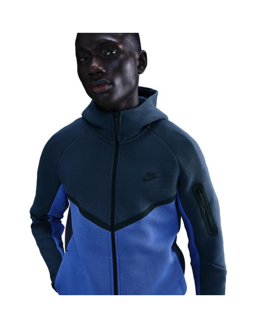 Nike Blue Tech Fleece Hoodies for men