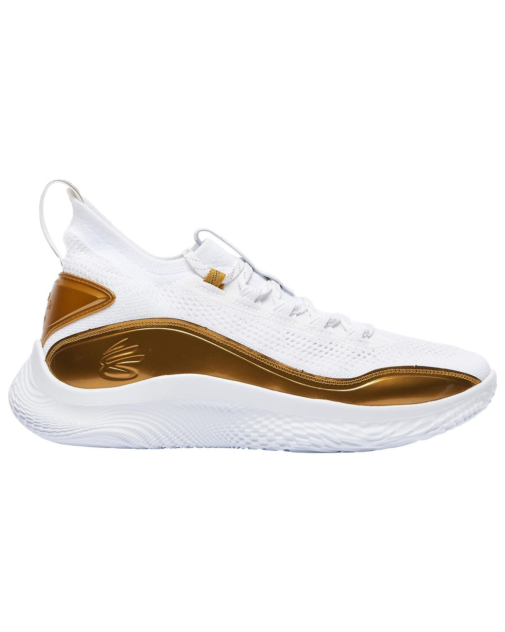 curry shoes white and gold