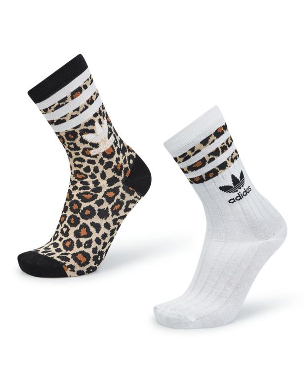 adidas Leopard Crew Sock Socks in Brown | Lyst UK