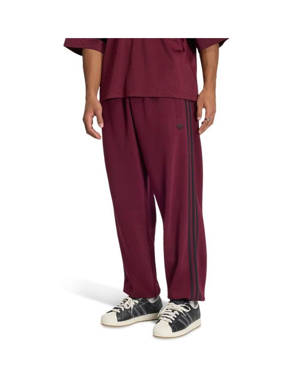Adidas Red 3 Stripes Pants for men