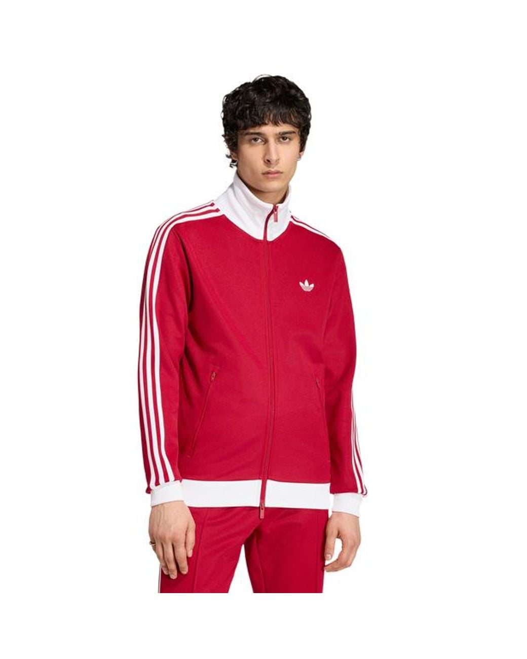 Adidas Red Beckenbauer Track Top Track Tops for men