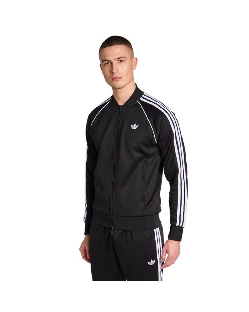 Adidas Black Superstar Track Tops for men