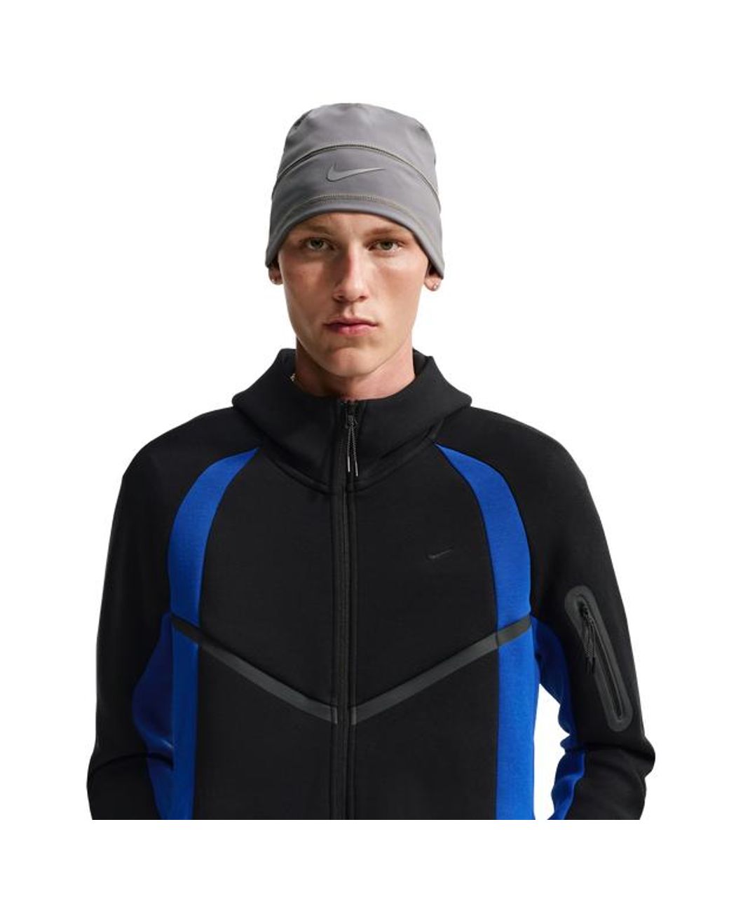 Nike Blue Tech Fleece Hoodies for men
