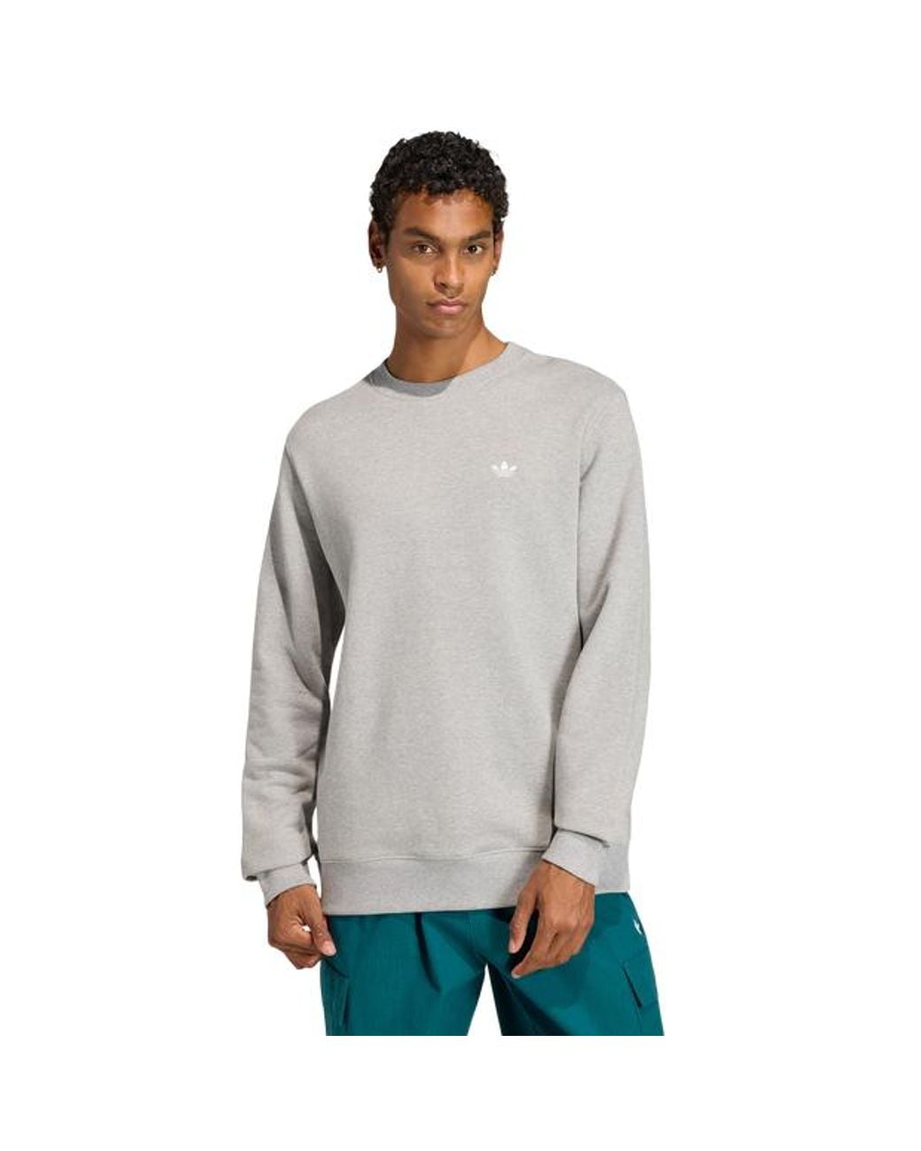 Adidas Gray Trefoil Sweatshirts for men