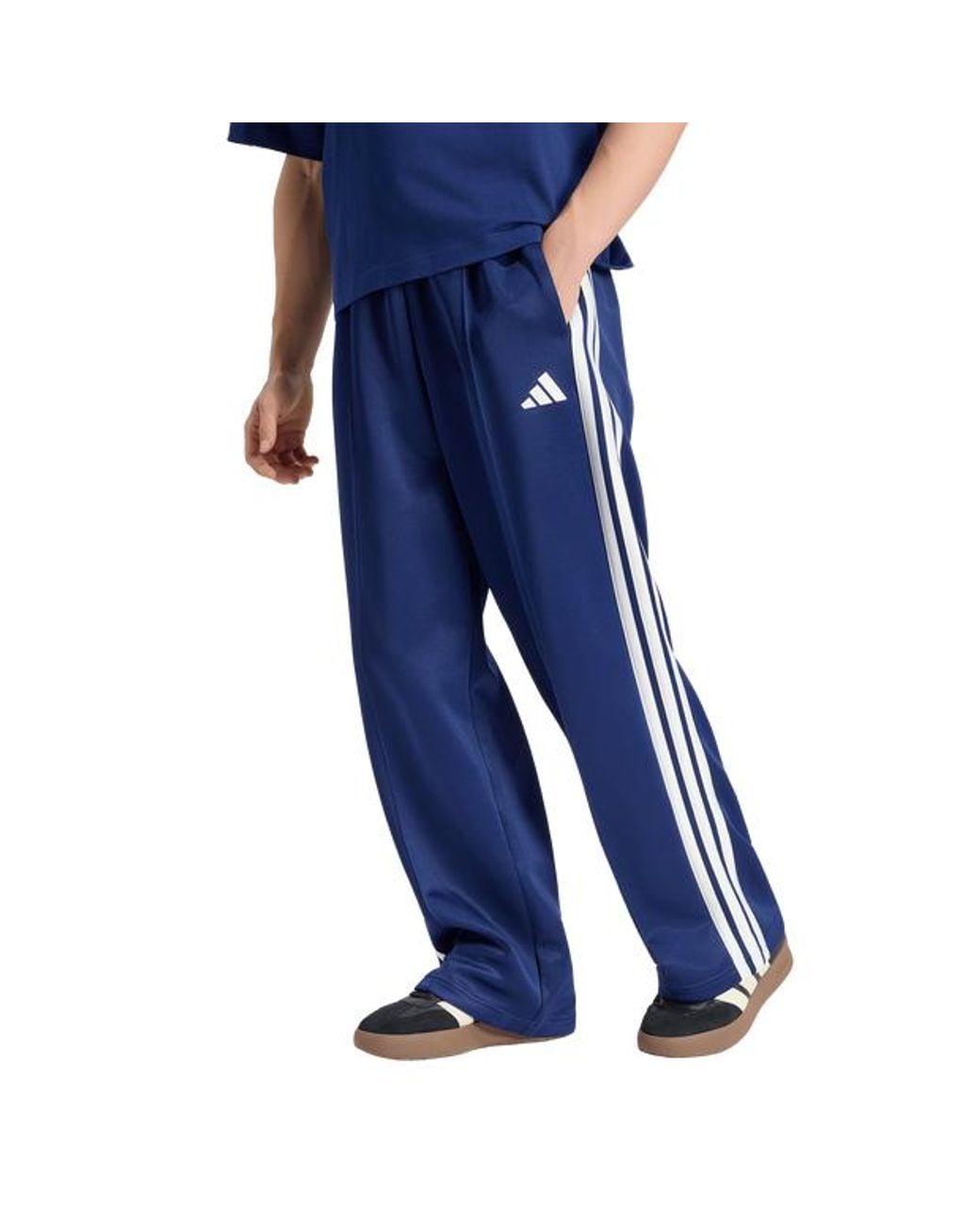 Adidas Blue Stadium Loose Open Hem Pant Pants for men