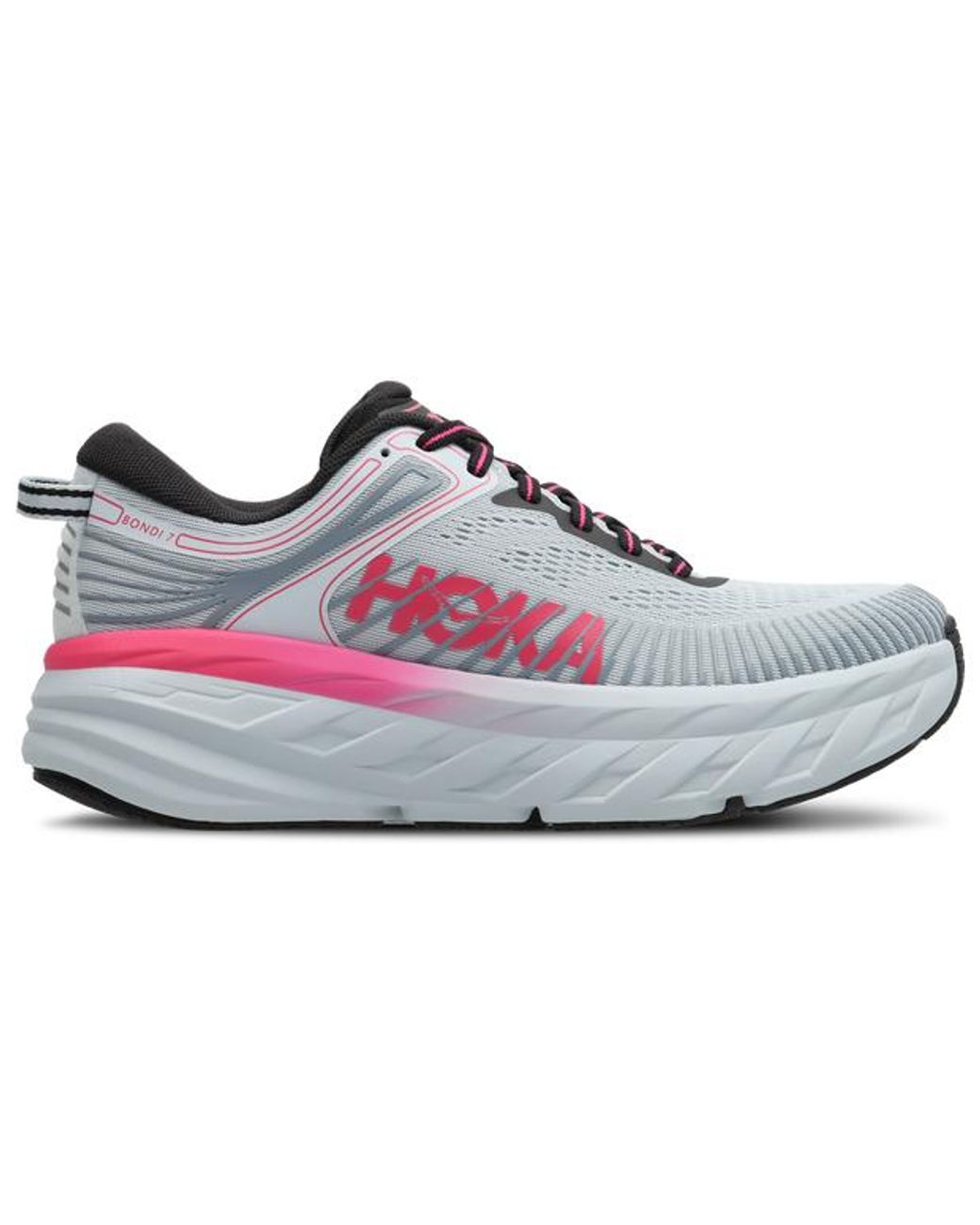 Hoka One One Gray Bondi 7 Sneakers