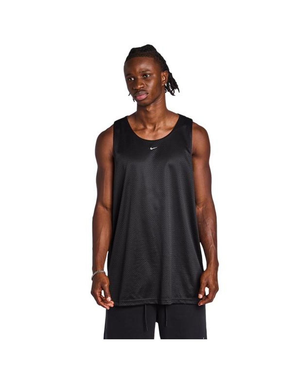 Nike Black Standard Issue Practice Mesh Basketball Jersey for men
