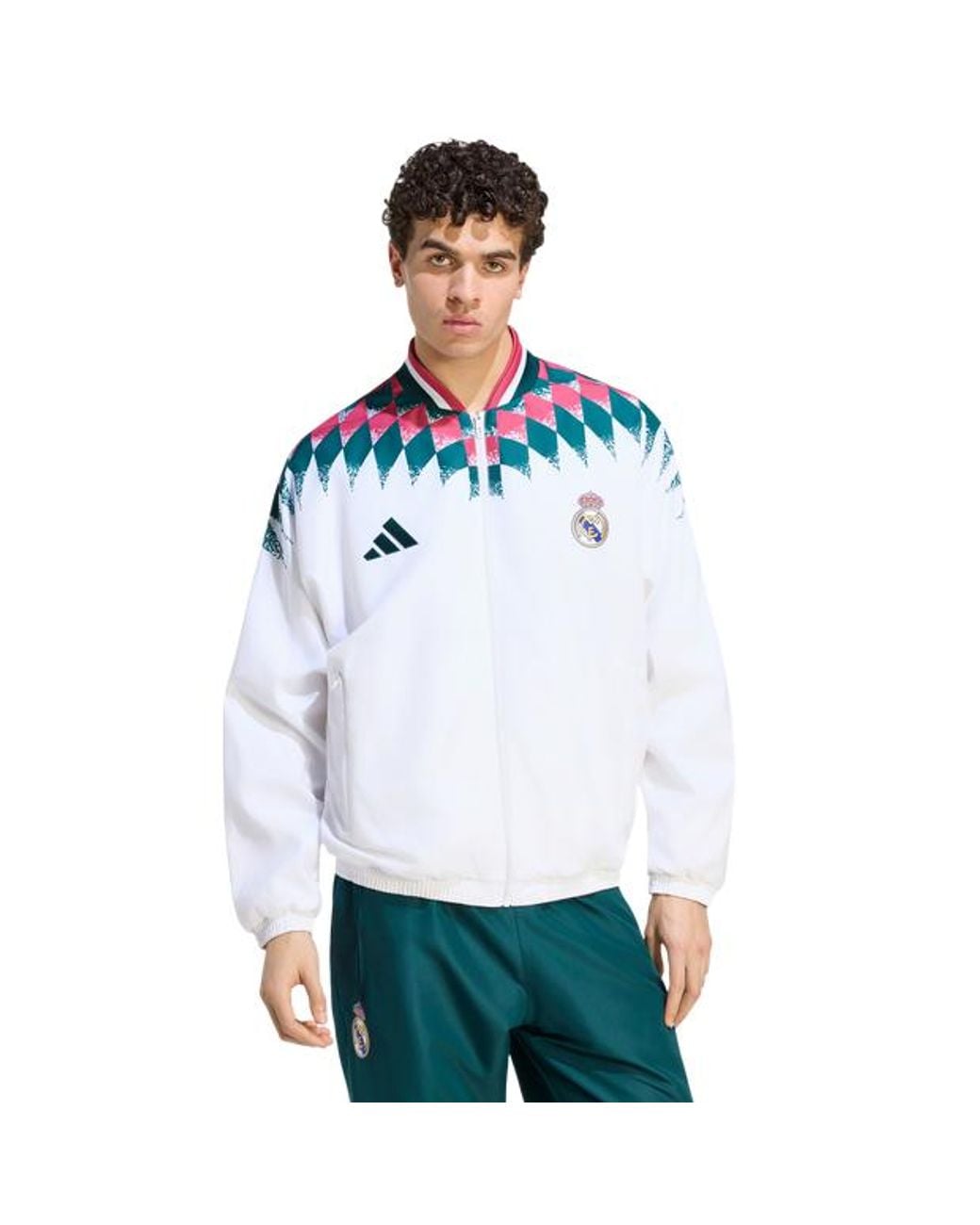 Adidas Blue Real Madrid Track Tops for men