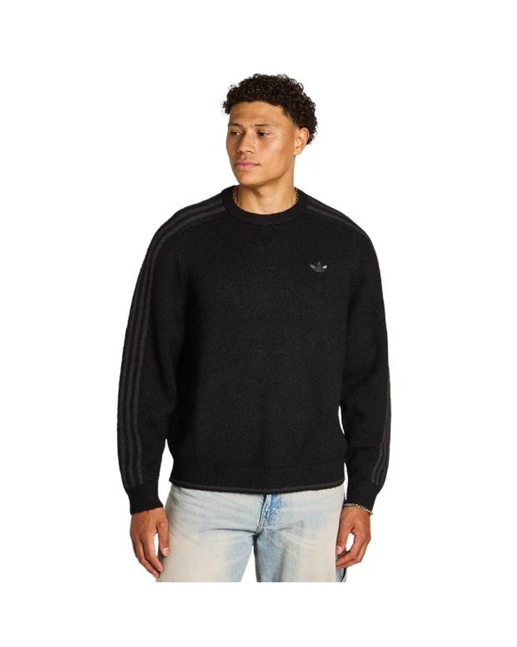 Adidas Black Essential Knit Sweatshirts for men