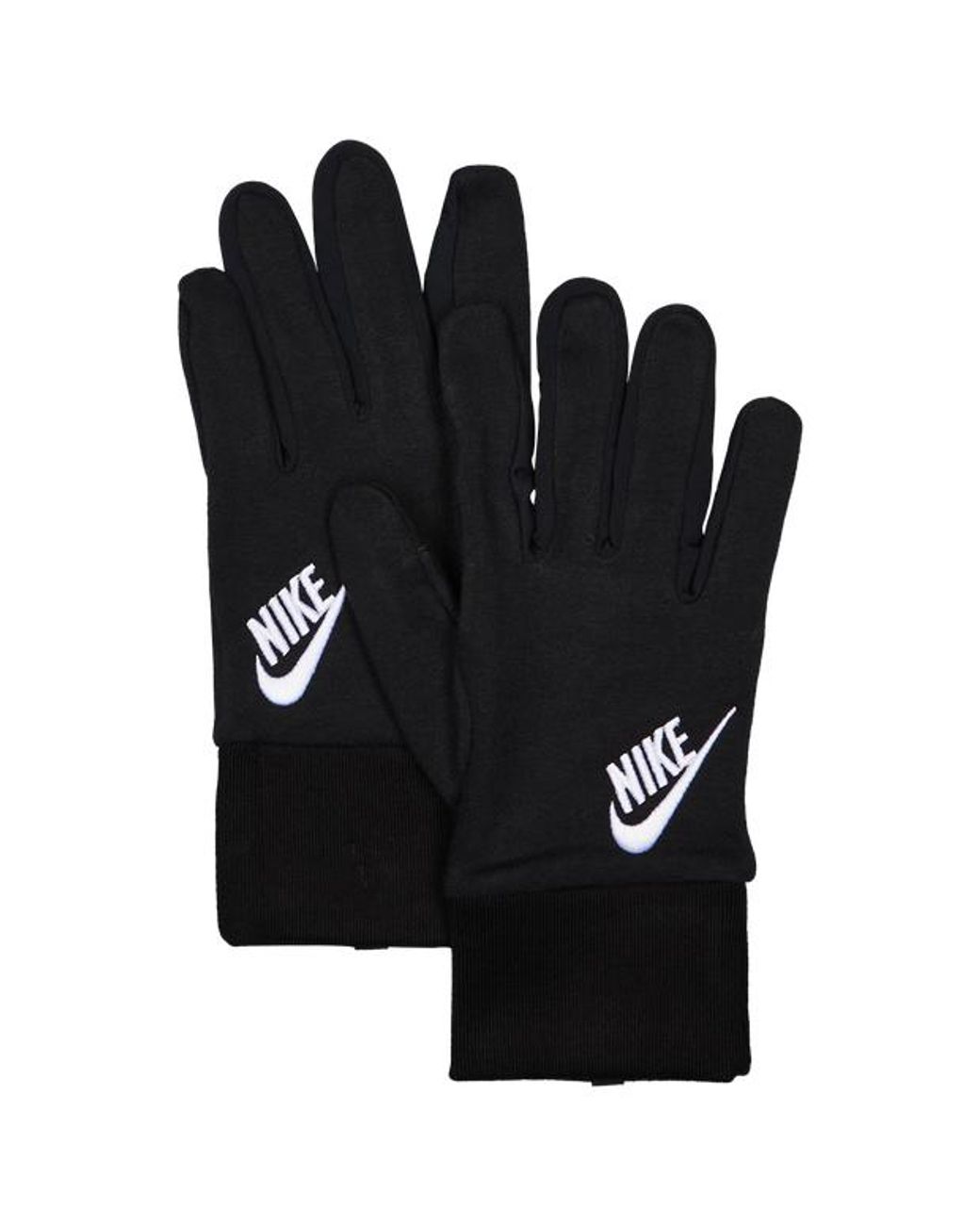 Nike Black Club Fleece 2.0 Embroidered Logo Tech Gloves