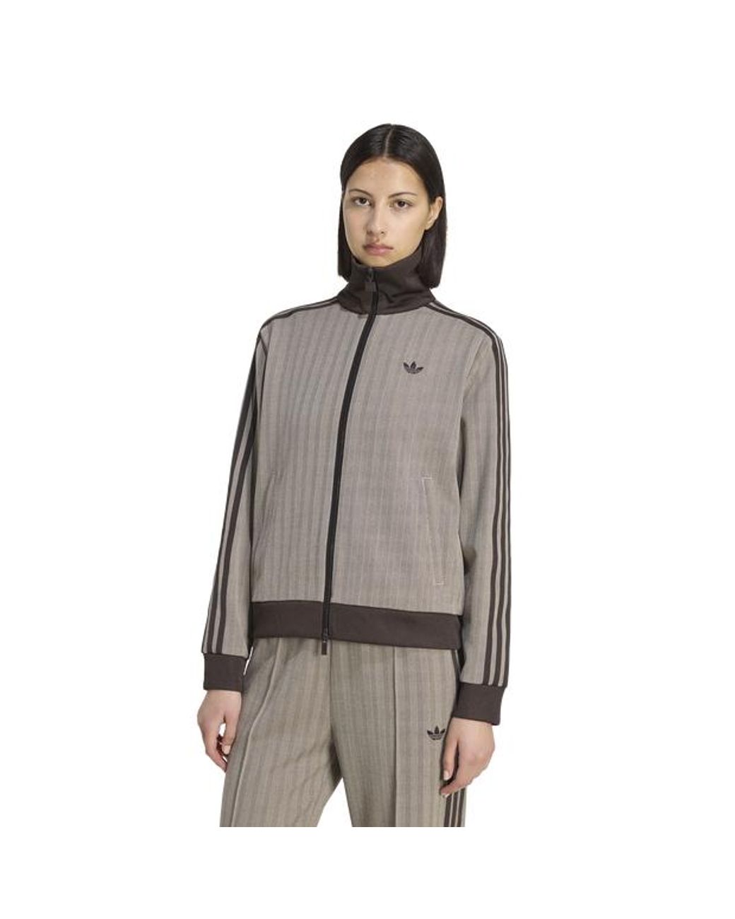 Adidas Gray Og Tweed Tracktop Track Tops