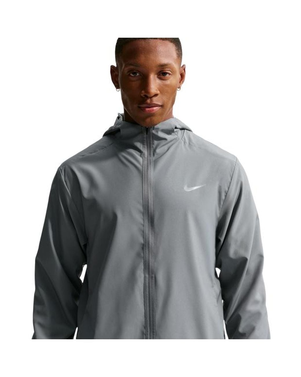 Nike Gray Form Dri-Fit Hooded Versatile Jacket Jackets for men
