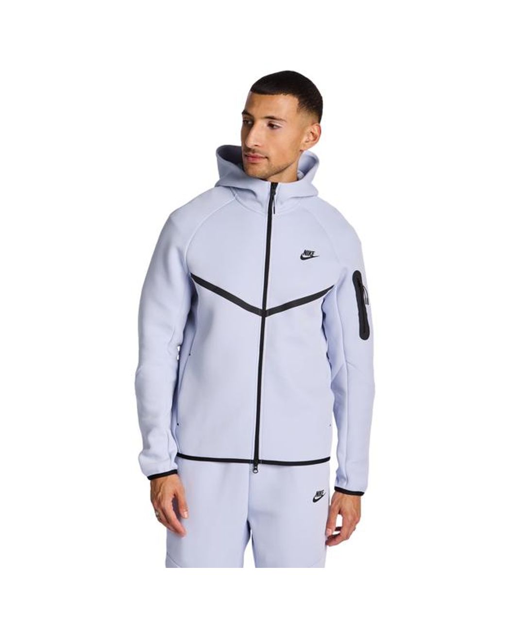 blue white grey tech fleece