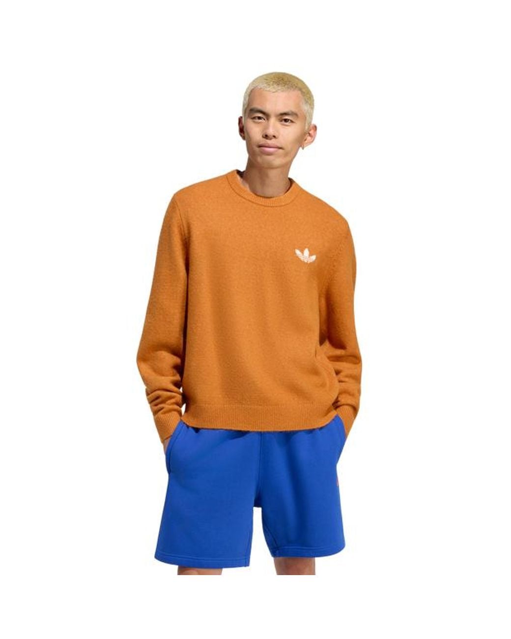 Adidas Orange Trefoil Sweatshirts for men