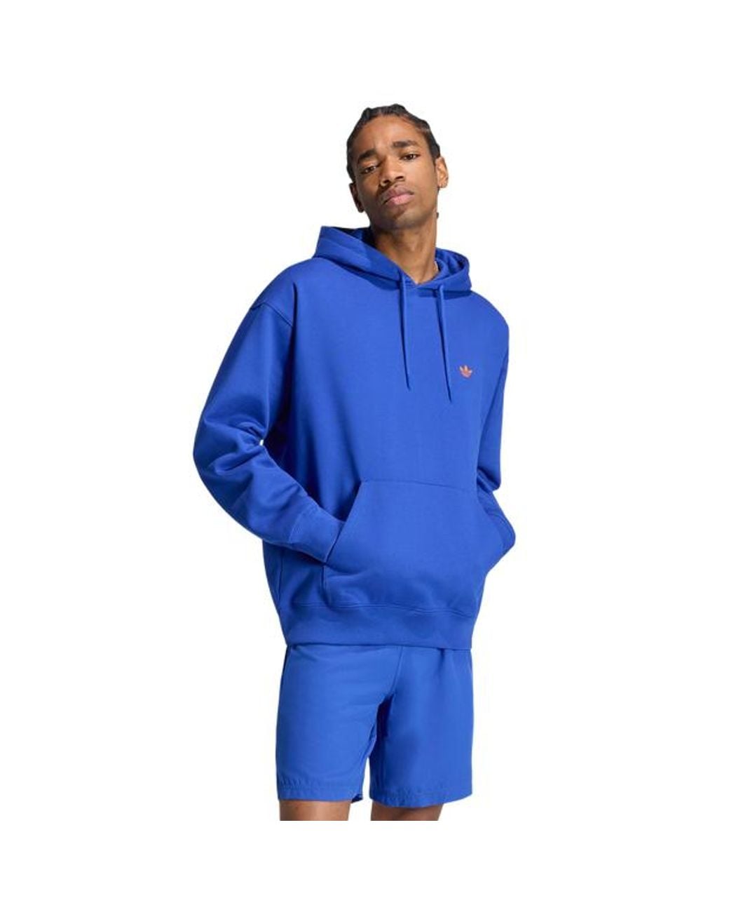 Adidas Blue Trefoil Hoodies for men