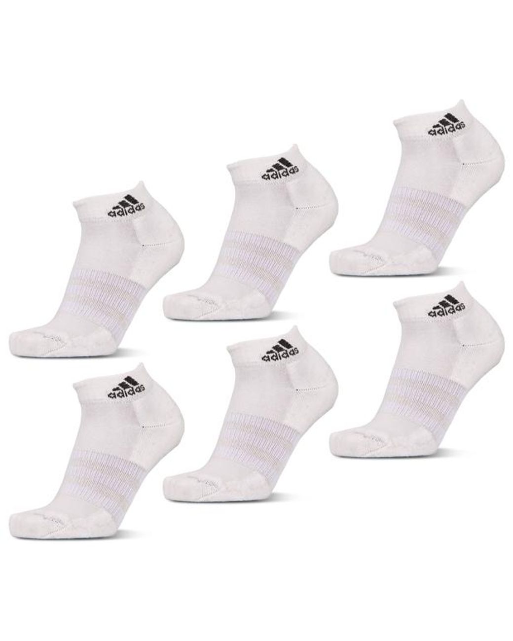 Adidas White Cushioned Sportswear Ankle Socks 6 Pairs
