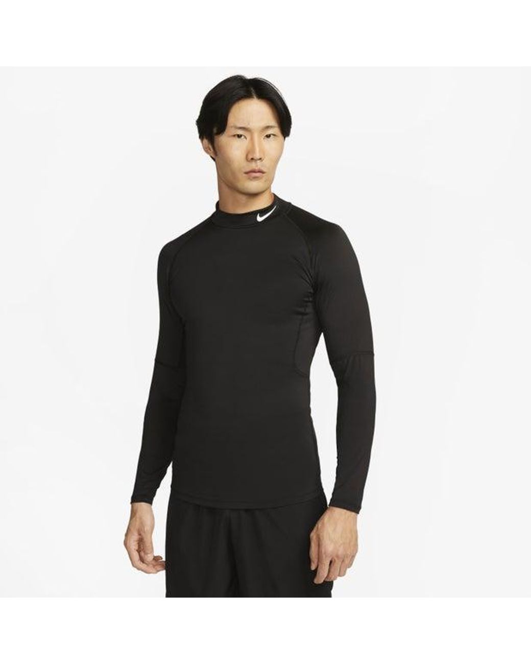 Nike Black Pro Fitness Long-Sleeve Track Tops for men