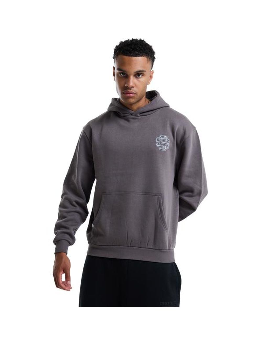 Street Cartel Gray Deniro Hoodies for men