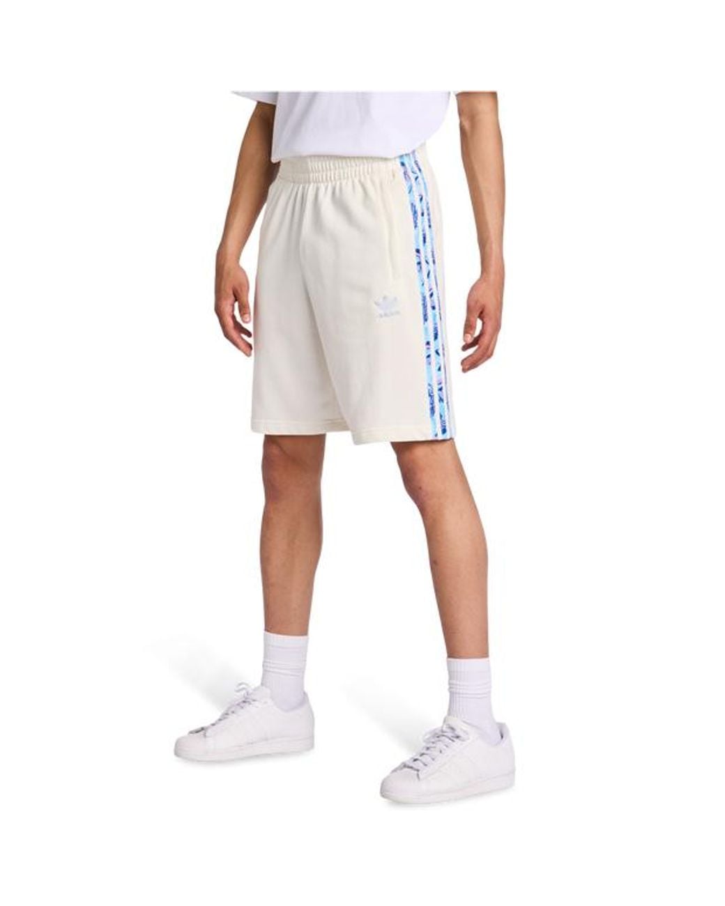 Adidas White Summer Prints Shorts for men