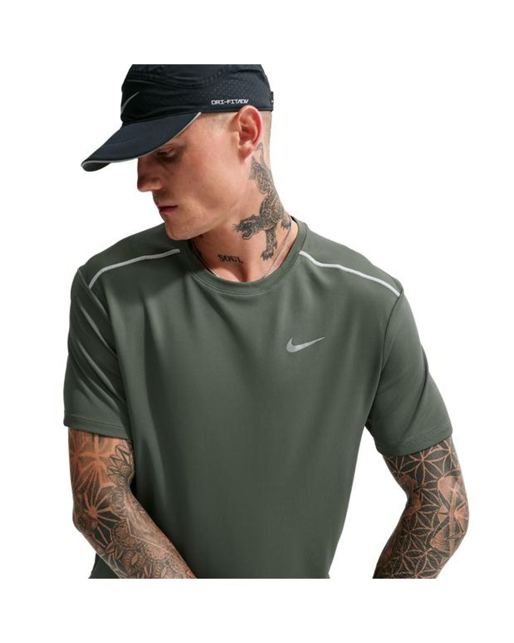 Nike Green Miler T-Shirts for men